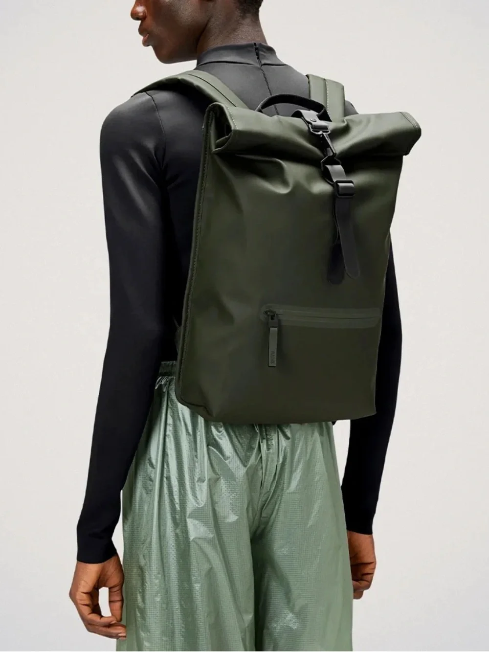 NWT-Rains Waterproof Rolltop Backpack in Olive Green-Unisex